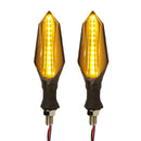 12V Motorbike LED Turn Signal Lamps Yellow Light Dual-color Flashing Lights