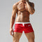 Men Swimming Trunks Swimwear Quick-Drying Swim Beach Shorts (Red M) A