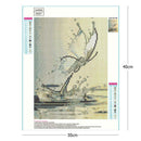 5D DIY Full Drill Diamond Painting Water Wave Cross Stitch Mosaic Kit Craft