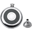 Round Stainless Steel Pocket Flask With Build-In Shot Glass 5Oz Hip Flask M P1X9