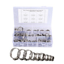 Pipe Clamp 80 Pcs Stainless Steel Single Ear Hose Clamps Assortment Kit Sin