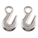 2pcs Lifting Eye Hook Stainless Steel 3/8" for Winch Cable ATV UTV