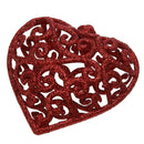 Christmas Tree Decoration Fashion Hollow Heart Shape Glitter Ornament A