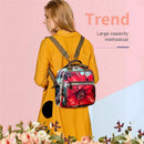 floral red bag Mummy bag hit Oxford diagonal shoulder double back multi-use
