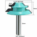 45 Degree 1/4'' Shank 1-1/2'' Lock Miter Router Bit Woodwork Tenon Cutter Tools-