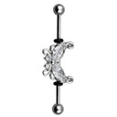 Stainless Steel Zircon Barbell Ear Stud Tragus Cartilage Helix Earring Pierc- OZ
