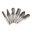 6pcs Woodworking Rotary Burrs Wood Carving Engraving File Rasp Drill B MND