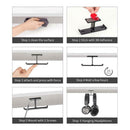 New Bee Headphones Stand 2 in 1 Headset Hanger Earphone Stand Rack (Black) A