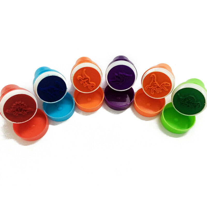 6pcs Different Dinosaur Stamps / Ink Stampers Children's Party Bag Favors ZHU