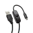 2.5A W/ Switch Micro USB Phone Charging Cable Electronic Fast For Raspberry Pie