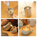 Electric Handheld Milk Blender Mixer With Spring Blender Head,  Cappuccino Milk
