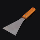 Stainless Steel Beefsteak Shovel Spatula Flat Pan Turner with Wooden Grip