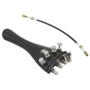 3/3 4/4 Violin AccessoriesTail Rope 12cm+Ebony Tailpiece+Chroem Fine-Tuning