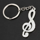 Creative Music Symbol Metal Keychain Ring Keyring Key Fob Funny New Fashion