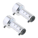 2 Pack Aluminum Universal Motorcycle Exhaust Silencer 42mm, 3 inch Length,