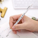 5PCS Creative text black pen 0.5mm neutral pen student research supplies pe O7P0