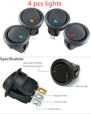 20PCS 4 Colors ROCKER SWITCH Toggle 12V Led Light Car Auto Boat Round ON/OFF