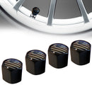 4pcs Subdued American Flag Car Truck Wheel Tire Valve Cap Stem Cover Accessories
