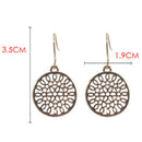 Minimalist Golden Round Dangle Earrings Women'S Fashion Party Anniversary E