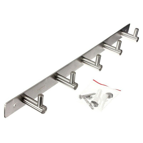 Wardrobe wall Wardrobe Hook hook rail stainless steel 5 hooks T9H2