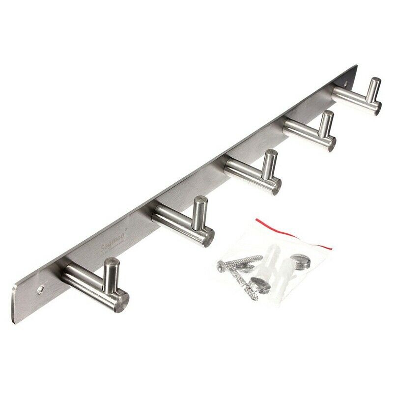 Wardrobe wall Wardrobe Hook hook rail stainless steel 5 hooks T9H2