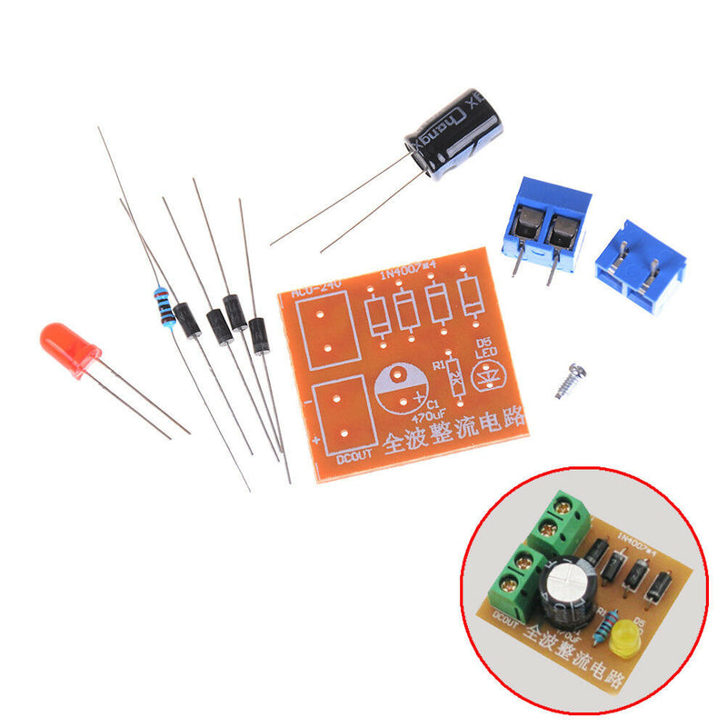 2PCS IN4007 bridge rectifier AC to DC converter wave rectifier circuit board Hn