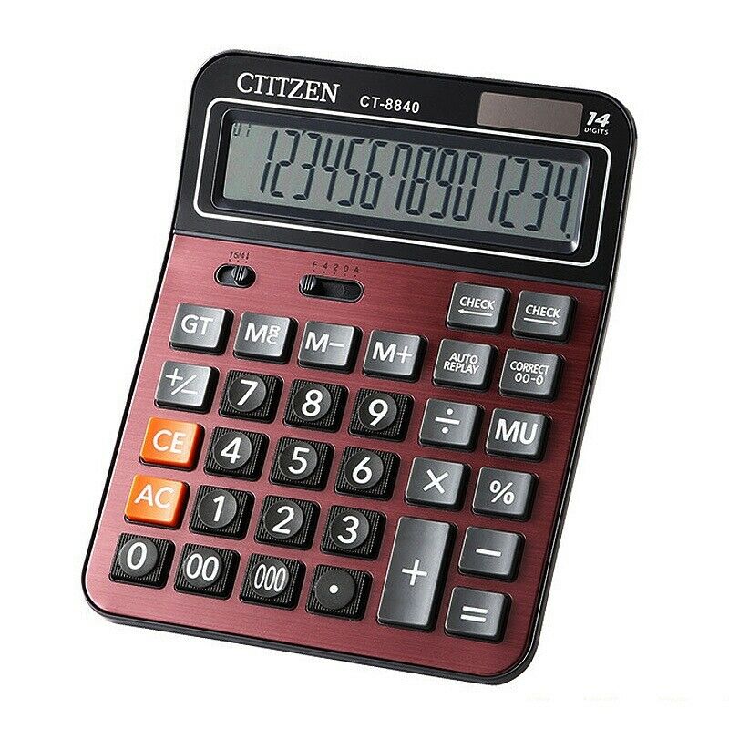 Gtttzen Electronic Desktop Calculator Ct-8840 with 14 Digit Large Display S