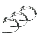 3pcs 5 Port Power Cable DC 12V Power Supply Adapter for CCTV Camera DVR