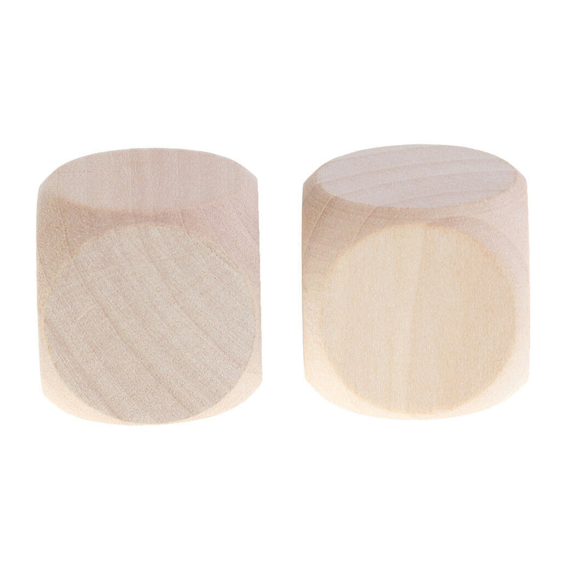10PCS Wood Blank Dice D6 3cm Game Dice for DIY Decorating & Craft Projects