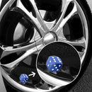 4x Aluminum Alloy Dice Style Car Tire Tyre Wheel Valve Stem Caps Dust Cover Blue