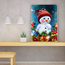 Diamond Painting Red Cheeks Snowman Full Round Wall Picture DIY Set 30x40cm