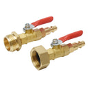 2pcs/set 3/4inch Female Winterize Blowout Adapter With Ball Valve 1/4inch Male