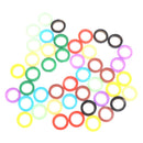 50Pcs Hollow Multi Color Rubber Soft Keys Locks Cap Topper Keyring Elastic C Nw