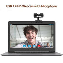 USB 2.0 HD Webcam 360 Rotatable Clip-on Web Camera with Microphone for PC