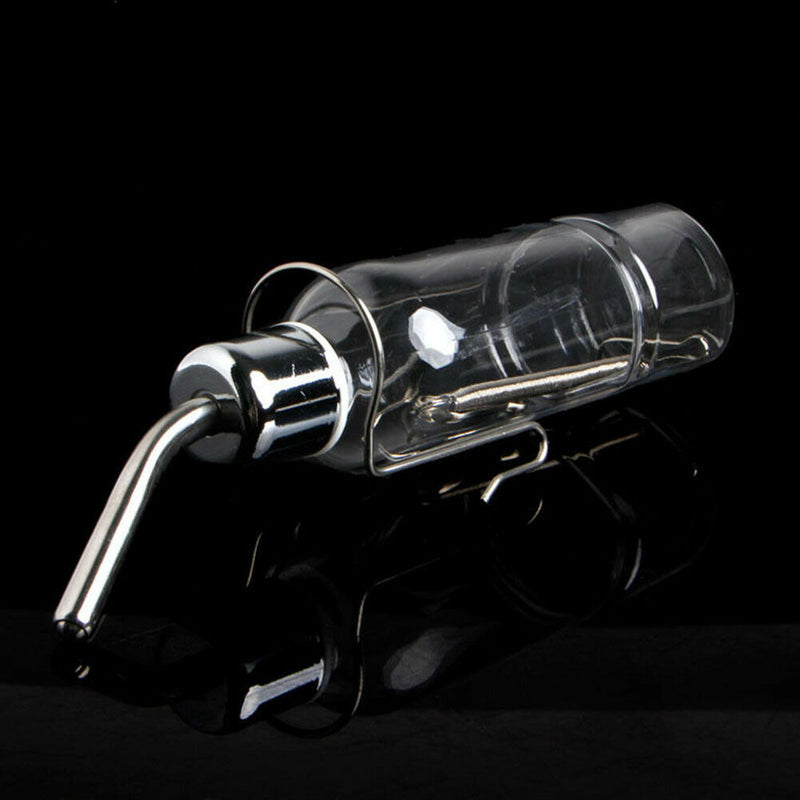 Stainless Steel 180ml Drinking Straws Water Bottle Feeder Pet Rat Hamster Rabbit