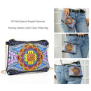 DIY Flower Special Shape Diamond Painting Leather Chain Shoulder Bag Clutch