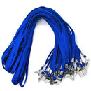 Blue Lanyards 50 PCS Badge Lanyards with Clip Office Neck Flat Bulk Lanyard