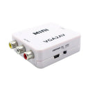 1080P Mini VGA to RCA AV Converter with 3.5mm VGA 2AV / CVBS Audio + Audio