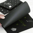56K Black Paper Graffiti Notebook Sketch Book Diary Notepad Dr For Painting S6V9