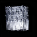 50X Transparent Fruit Desserts Food Forks Mini Disposable Fork For BBQ Sticki^