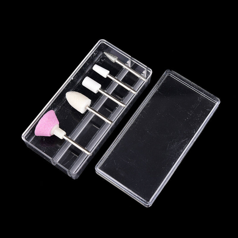 5 Bits Drill Buffer File Polishing Sanding Grinding Head Manicure Nail Art To Gw