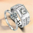 1 Pcs Elegant Diamond Men's Ring Crystal Open Rings Wedding Jewelry For Men