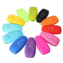 Silicone 3 button remote key fob case cover for ford focus mondeo kuga fies