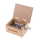 Natural Wooden Music Box Hand Crank Musical Box Blank Wooden Musical Gift - Keep