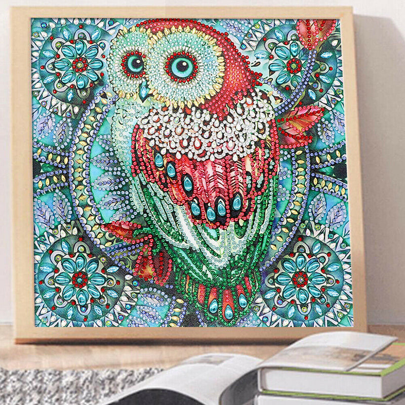5D DIY Special Shaped Diamond Painting Owl Cross Stitch Mosaic Kit (R114)