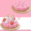 25pcs Pretend Play Food Cutting Decorating Birthday Party Cake Toys Set with