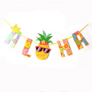Summer Aloha Hawaiian Tropical Pineapple Garland Bunting Home Party Banners MO