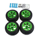 4PCS RC Crawler Car Wheel Type Tires with Wheel Rim Set & Hub Extension Adaptor
