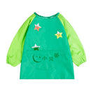Kid Drawing Long Sleeve Waterproof Painting Apron with Pocket L Green
