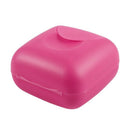Plastic Travel Hiking Mini Soap Dish Box Holder Case Container Rose Red
